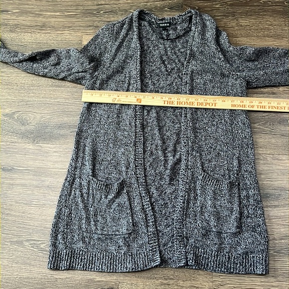 Torrid Cardigan Open Front Longline Sweater Size 1 (14/16) - Picture 6 of 7